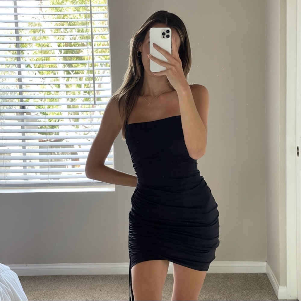 Black mini dress